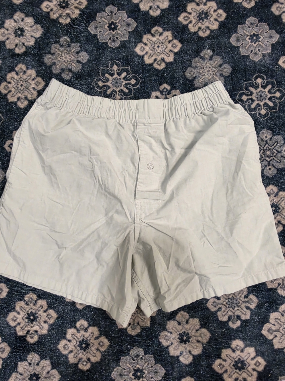 American Eagle Outfitters White Elastic-Waist Pajama Shorts